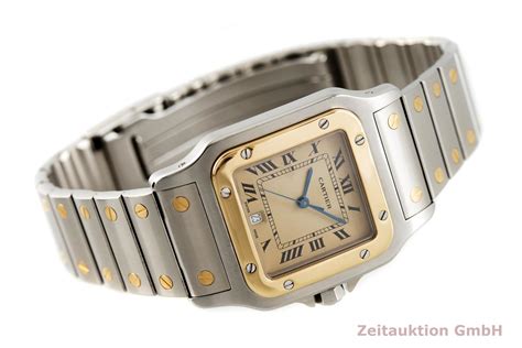 cartier santos stahl gold|cartier santos size chart.